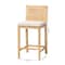 Baxton Studio bali & pari Sofia Modern and Contemporary Natural Finished Wood and Rattan Counter Stool 185-11874-Zoro - alternate 10
